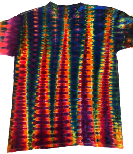 Tie Dye Short Sleeve T-Shirt Zig-Zag DNA - Size XL 100% Cotton